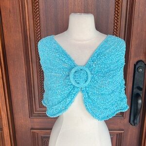 Vintage Anne Klein Blue Wrap